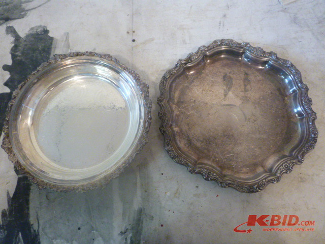 2 Silver Serving Trays
