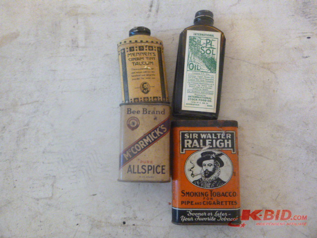 Miscellaneous Collector Tins and Bottle