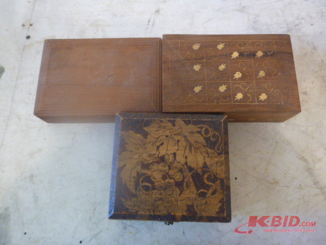 3 Wood Boxes