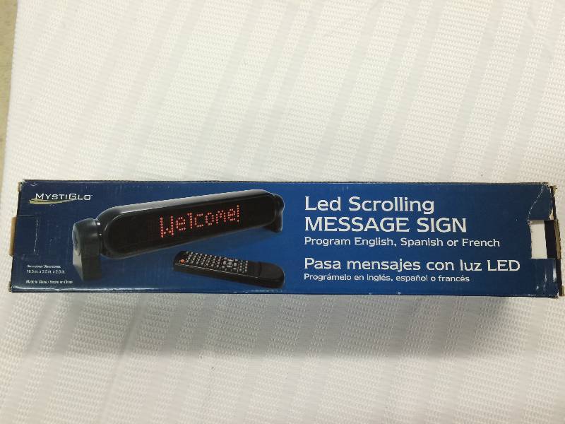 lot 81 image: mystiglow led scrolling message sign