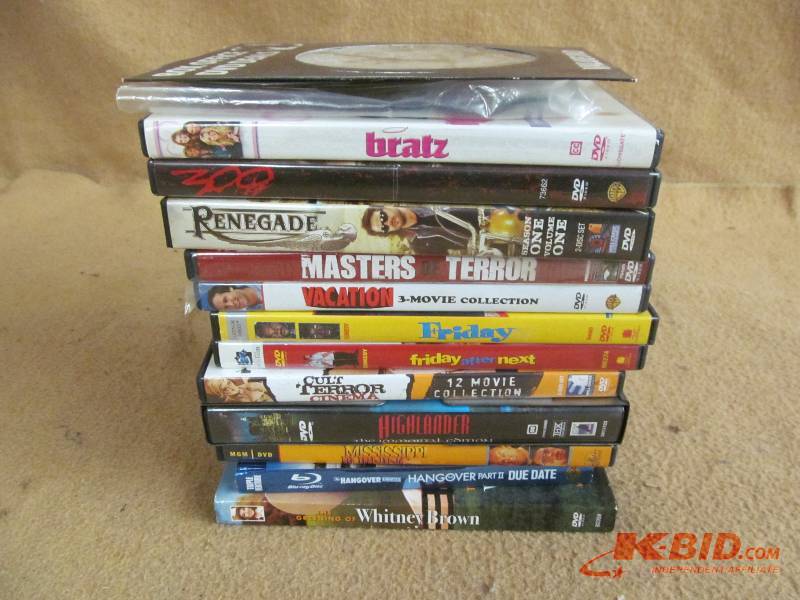 Group of DVDs
