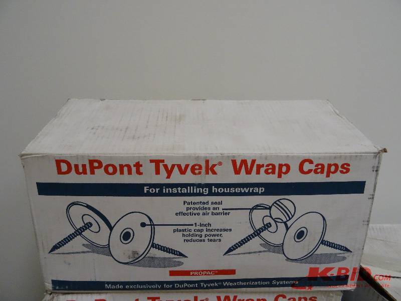 Dupont Tyvek wrap caps.