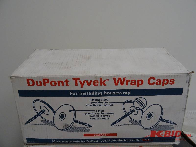 Dupont Tyvek wrap caps.
