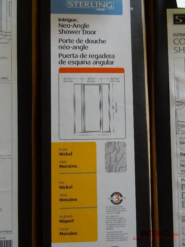 Sterling 38 Neo angle shower door