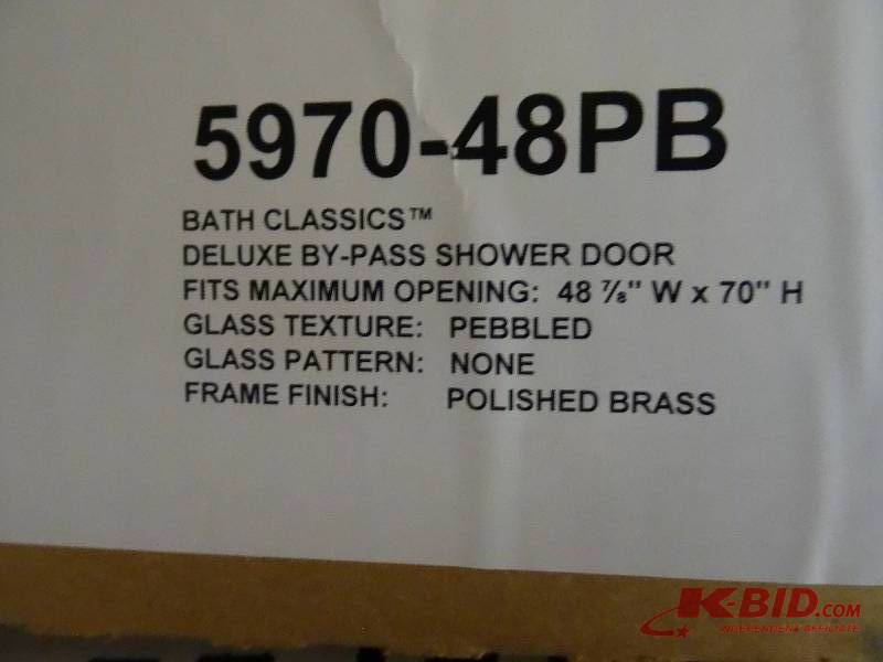 Sterling tub door. Polished brass.