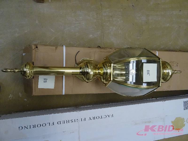 Outside light. 36 x 11. Brass