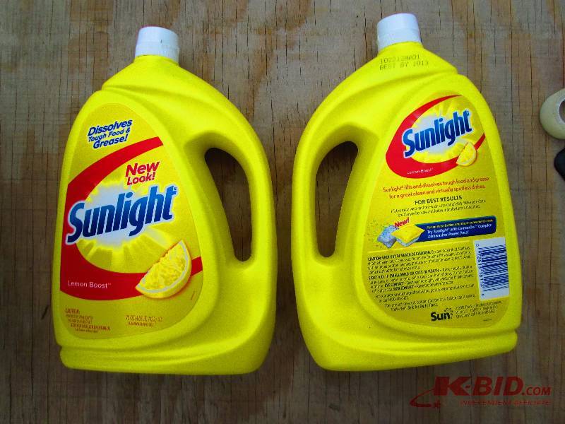2 large bottles of Sunlight dish de...