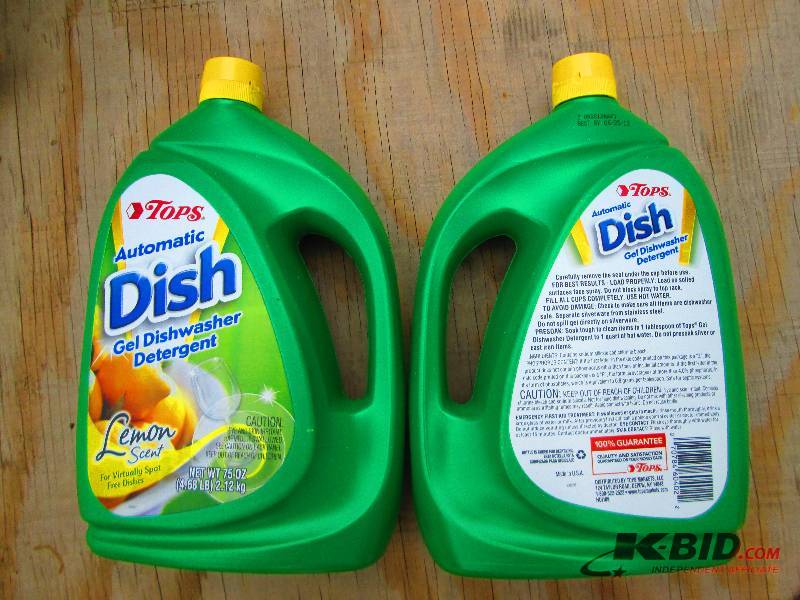2 large bottles of Tops dishwasher ...