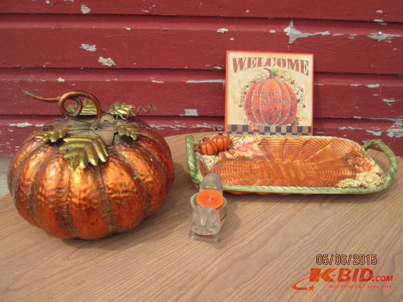 Small lot of fall decorations for t...