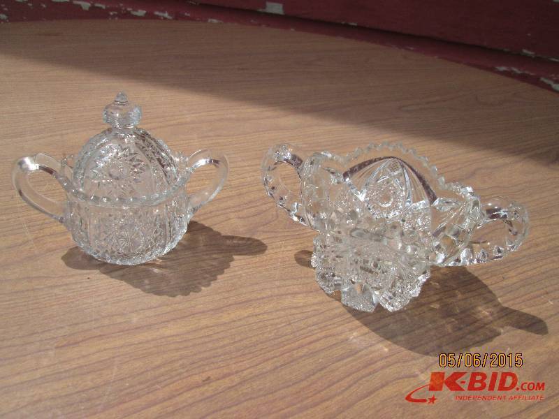 Nice pair of brilliant cut glass su...