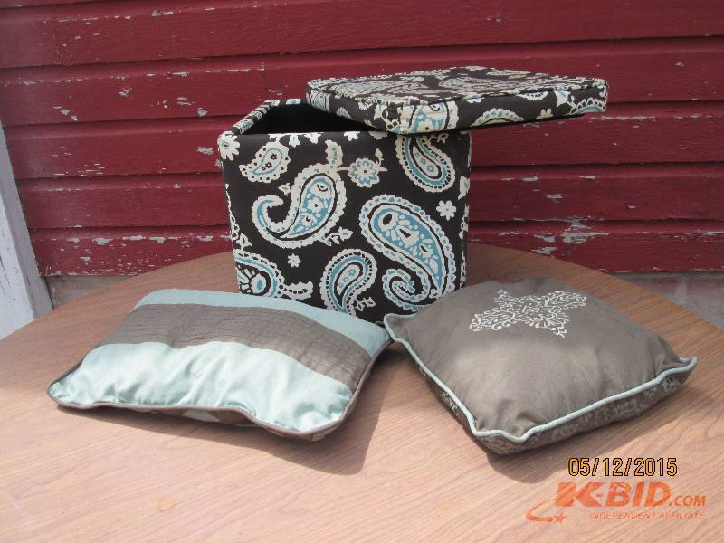 Ottoman with storage paired with co...