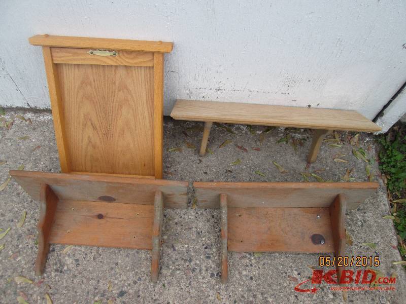 Lot of wooden shelving...