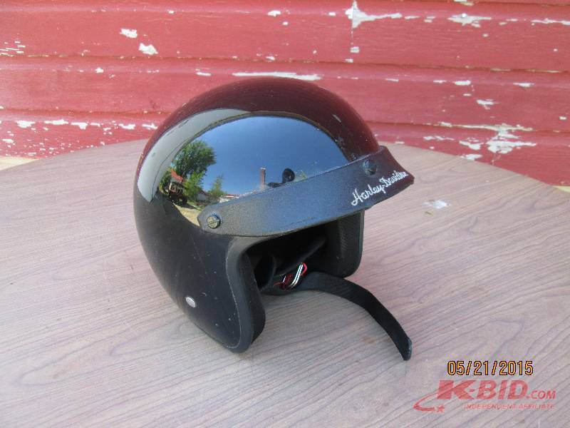 Harley Davidson helmet with leather...