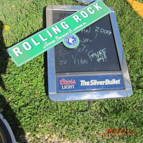 lot 28 image: Coors Menu Light, Rolling Rock Sign