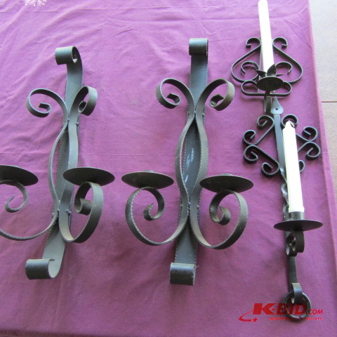 lot 66 image: Wrought Iron Sconces