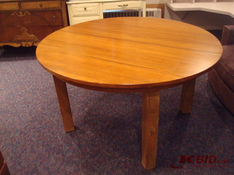 lot 7 image: Large Wood Table, Used, Some Marks, Legs Come Off, But Not That Easy