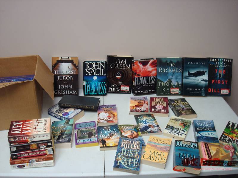 lot 46 image: Lot Of Fiction Novels, Used, Some Hardcover