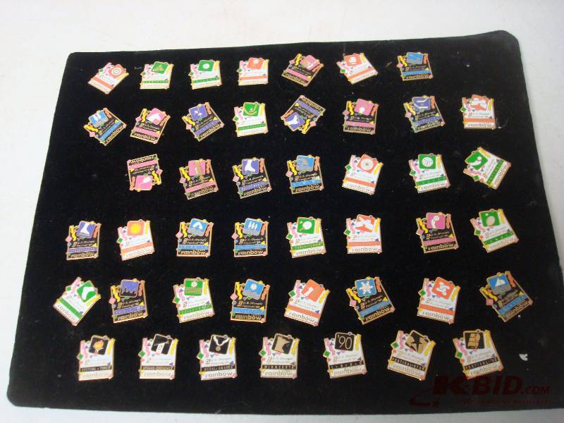 lot 74 image: Lot Of Rainbow Foods Pins On Board