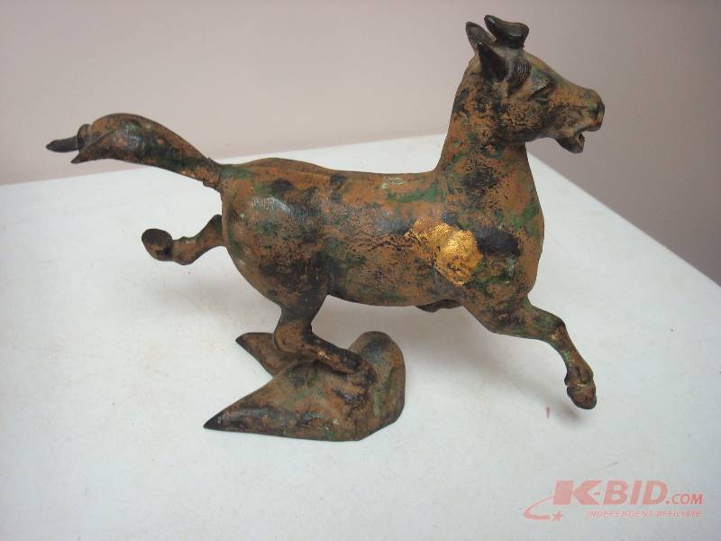 lot 93 image: Cast Metal Horse Statue