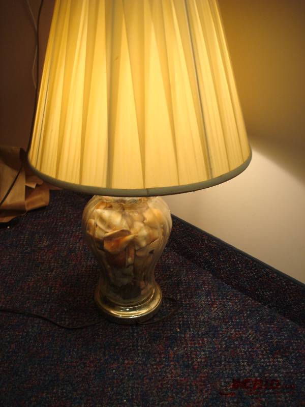 lot 97 image: Sea Shell Lamp, Some Wear