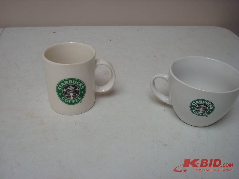lot 138 image: Pair Of Starbucks Coffee Cups