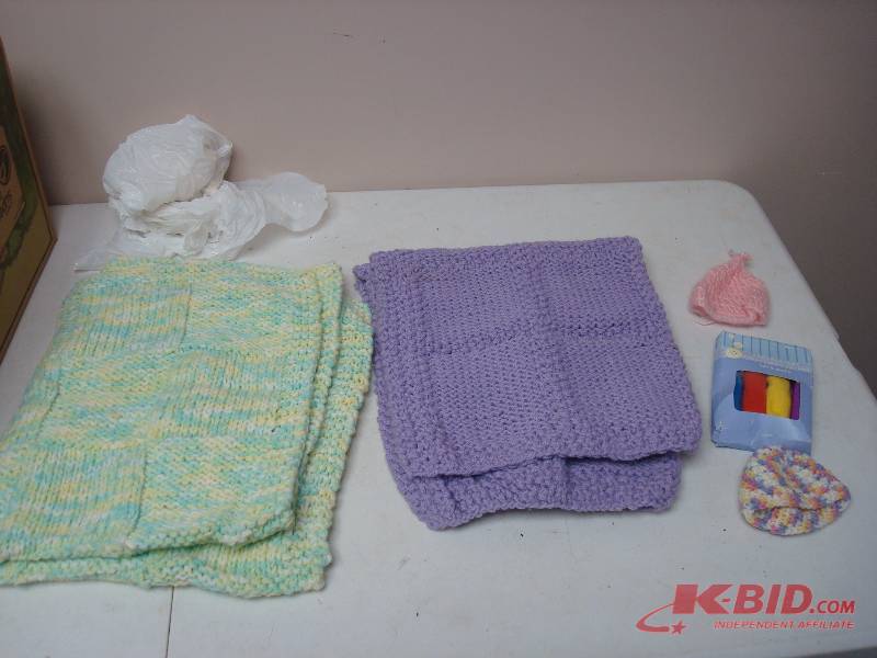 lot 145 image: Lot Of Knitted Baby Blankets