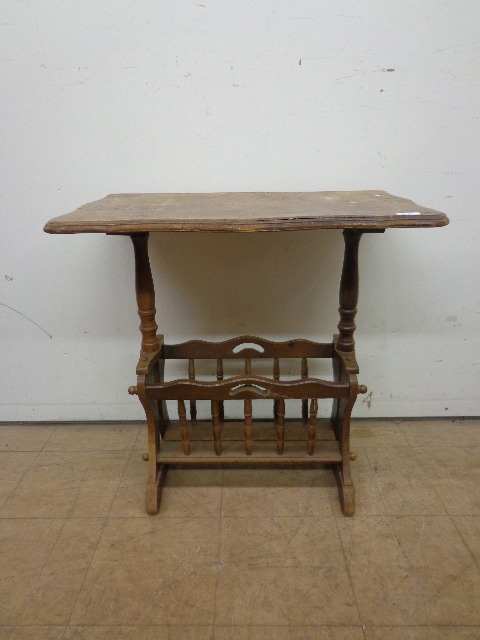 End Table with Magazine Rack