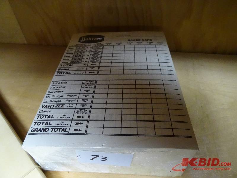 Yahtzee Cards