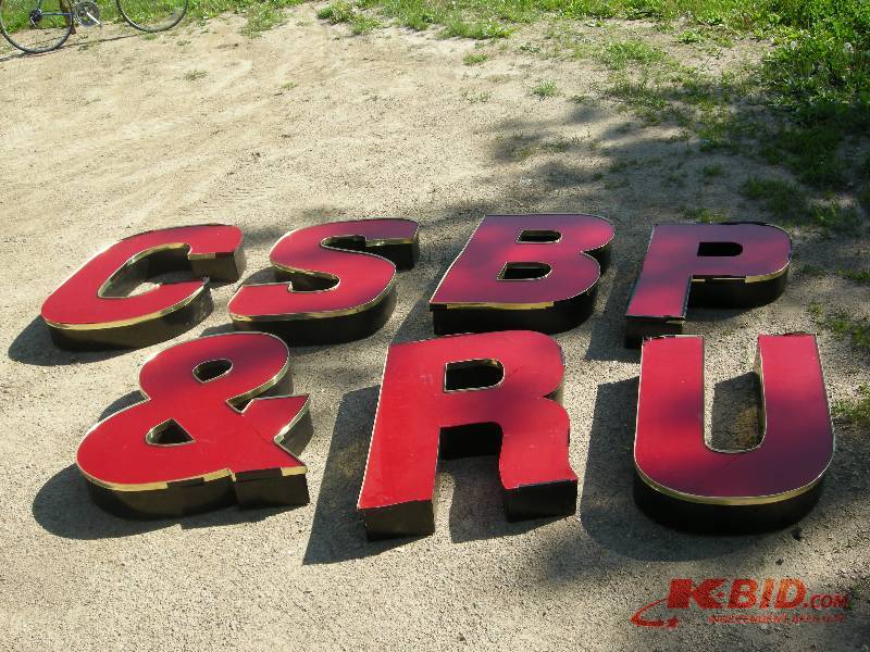 lot 91 image: Light up advertising letters