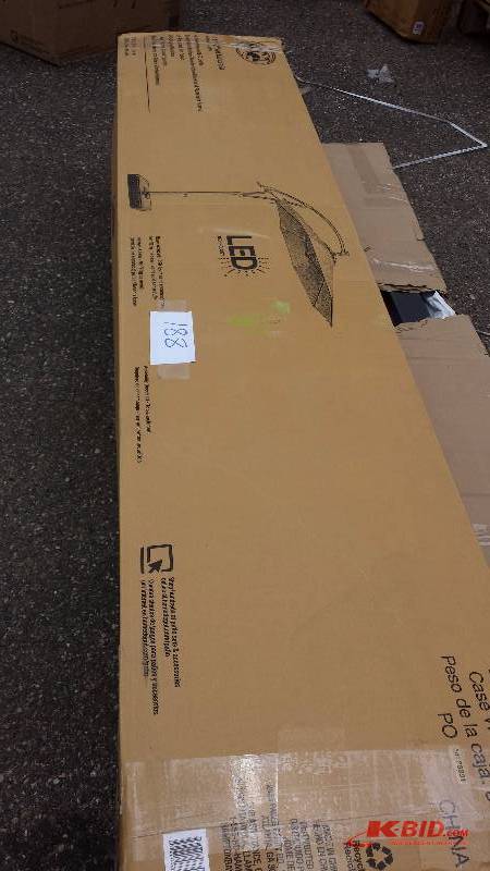 11 ft. Offset LED Patio Umbrella in Tan