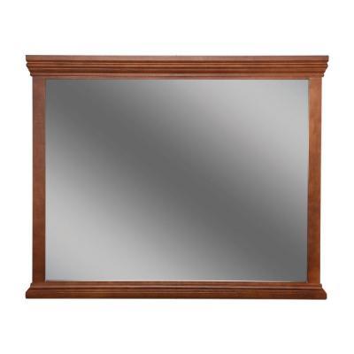 Brentwood 35 in. L x 42 in. W Framed Wall Mirror in Amber