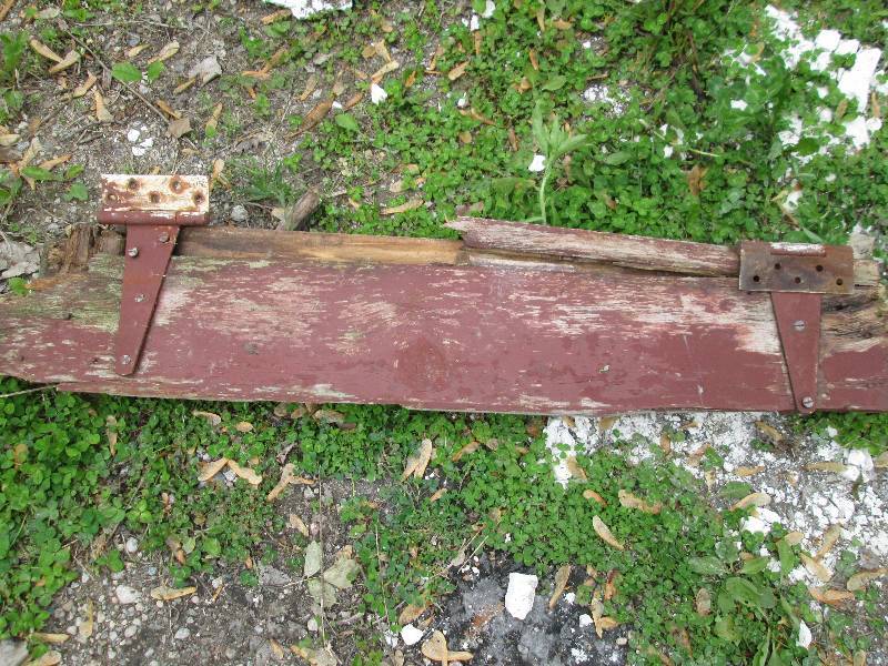 Old piece of barnwood with antique ...