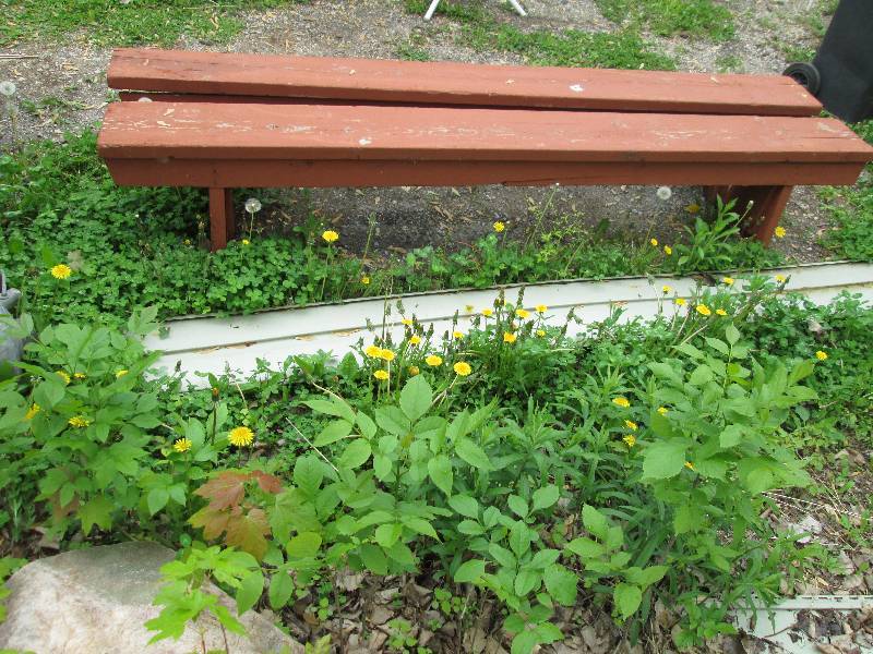 2 wood benches, 96 long, 17 tall ...
