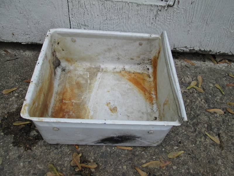 Vintage metal drawer, likely from a...