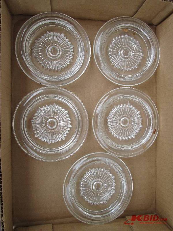 Lot of 5 beautiful pressed glass as...