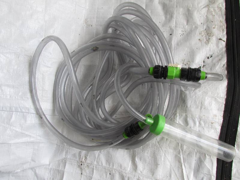 Fill and pump hose...