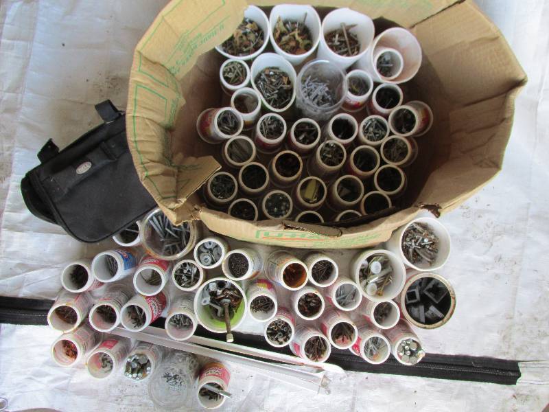 Large lot of assorted hardware, nai...
