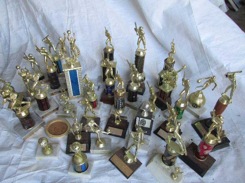 Lot of assorted sports trophies, ma...