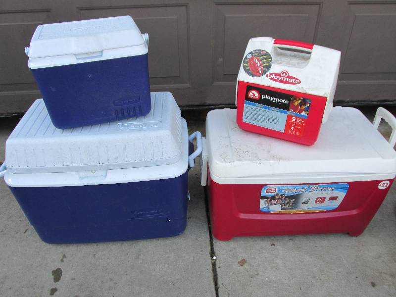 2 large and 2 smaller coolers, just...