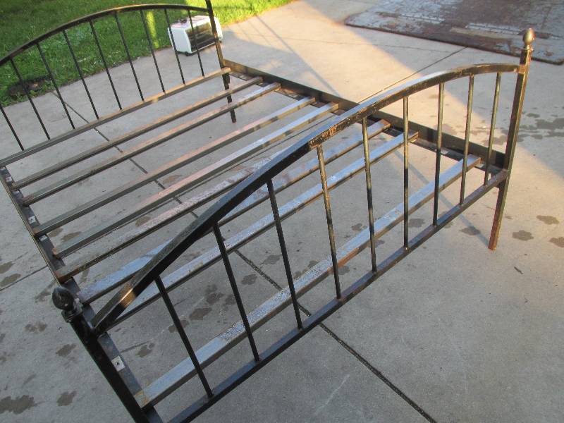 All steel bedframe, 60 wide...