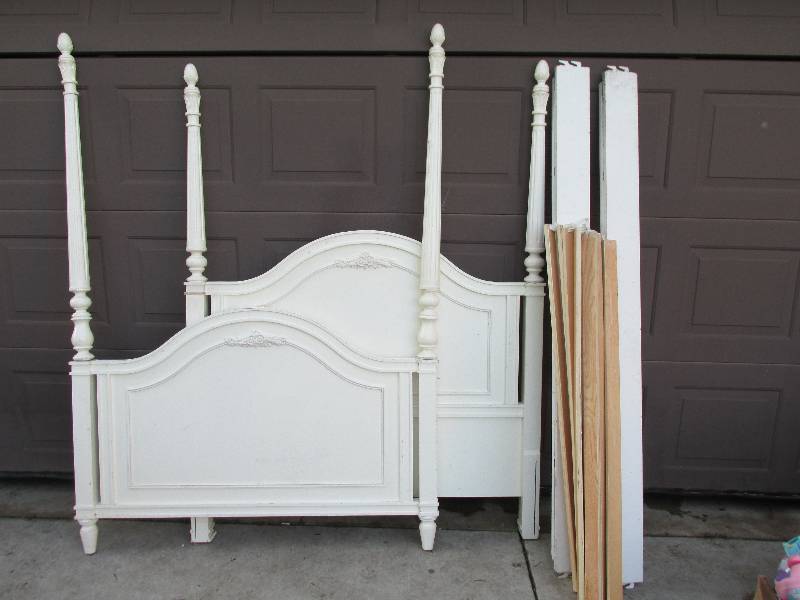 White post bed, a couple of the pos...