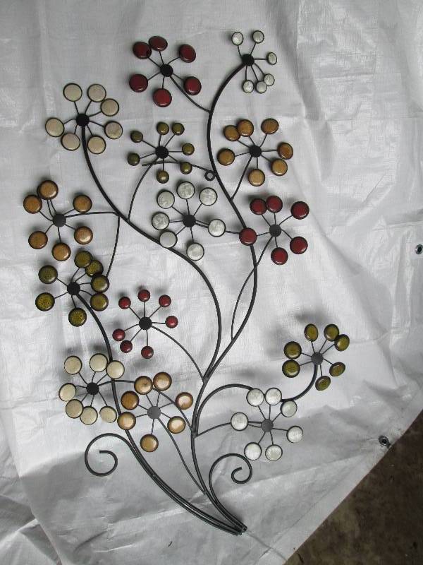 Wall decoration, metal with ceramic...