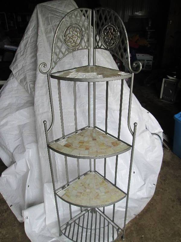 63 tall folding corner sheld, soli...