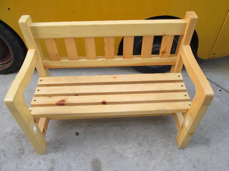 Small wood bench, 2 feet wide...