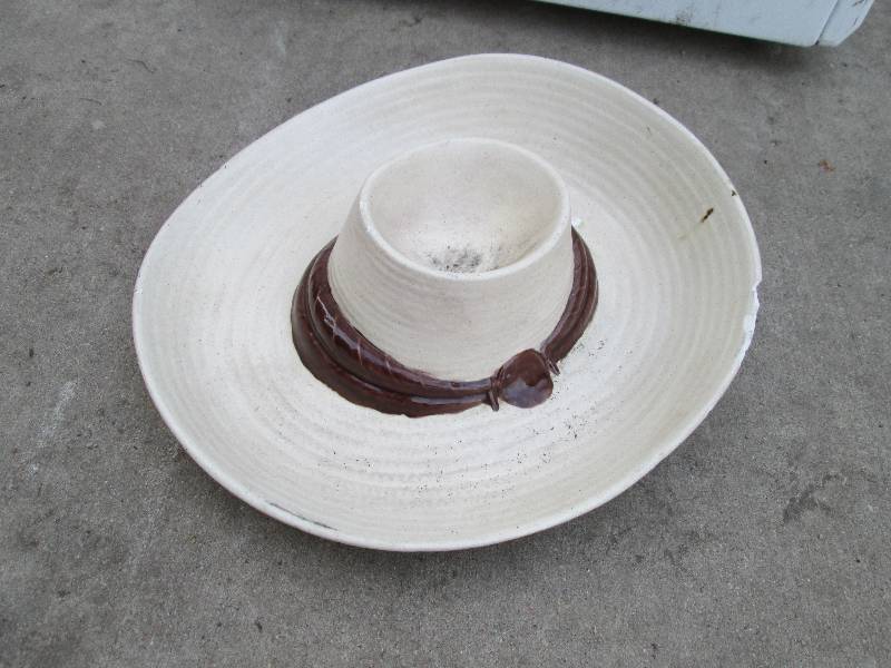 Ceramic cowboy hat decoration...