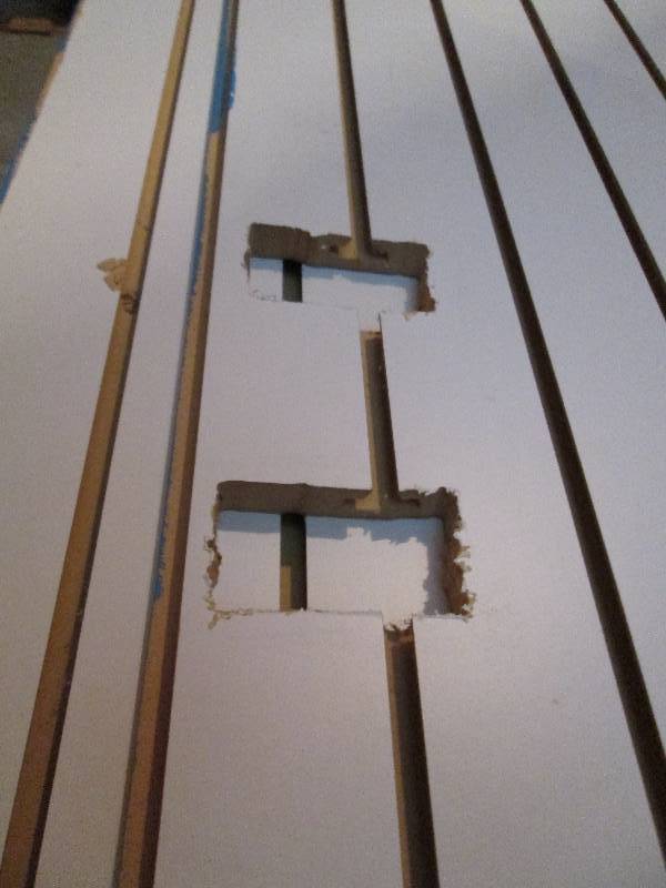 Lot of slat wall sheets, includes 3...