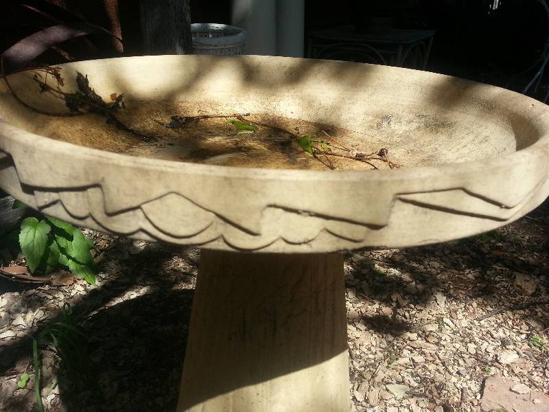lot 99 image: Concrete Bird Bath w Unique Stylings