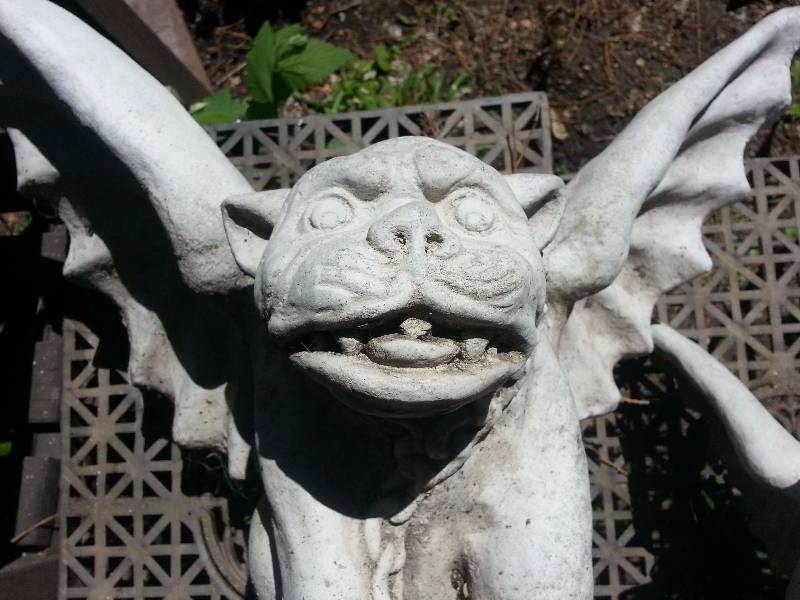 lot 110 image: Pair of Concrete Gargoyles