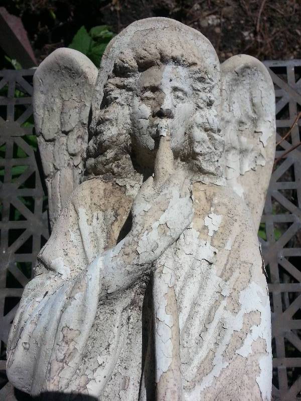 lot 112 image: Antique Concrete Angel Statue