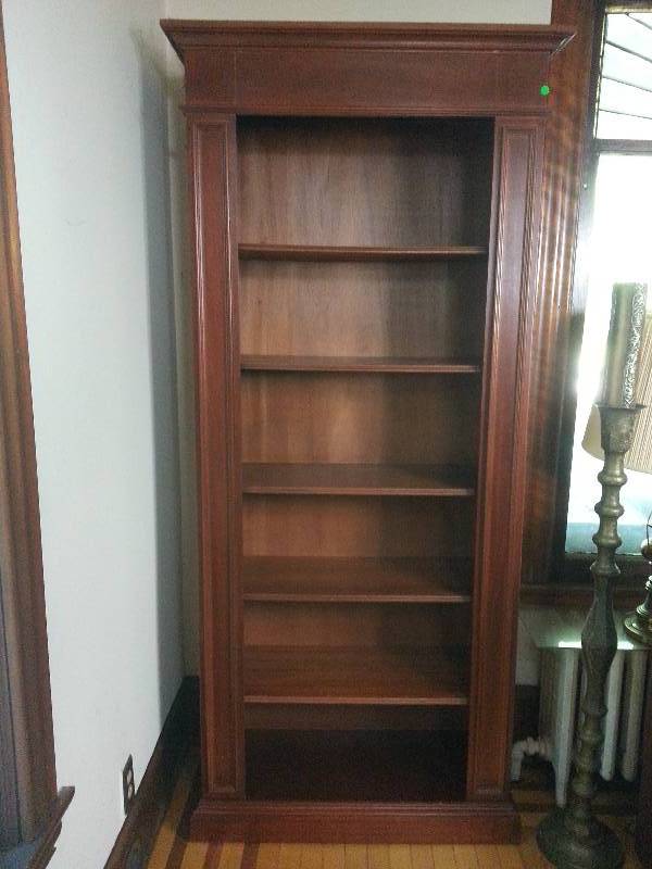 lot 8 image: Solid Wood Six Shelf Bookcase
